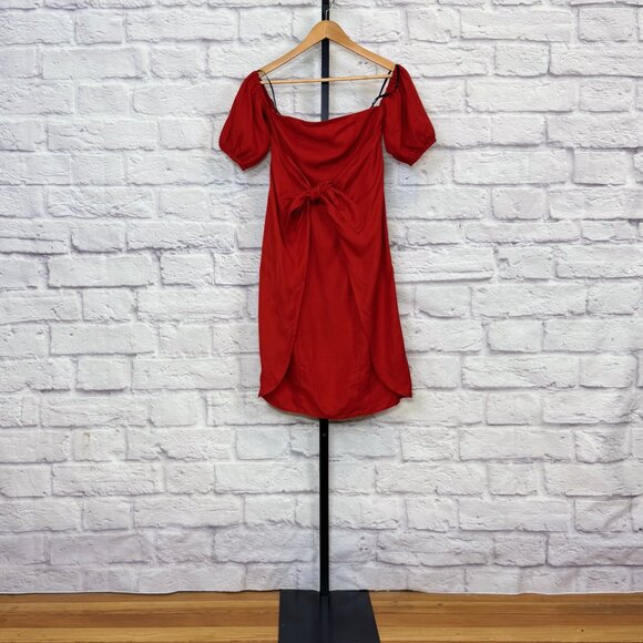 LPA Dress 146 Red Off-the-Shoulder Knee-Length Dress - Picture 1 of 5